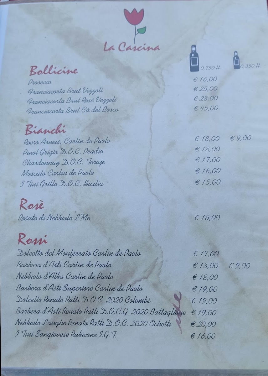 Menu Ristorante La Cascina-2